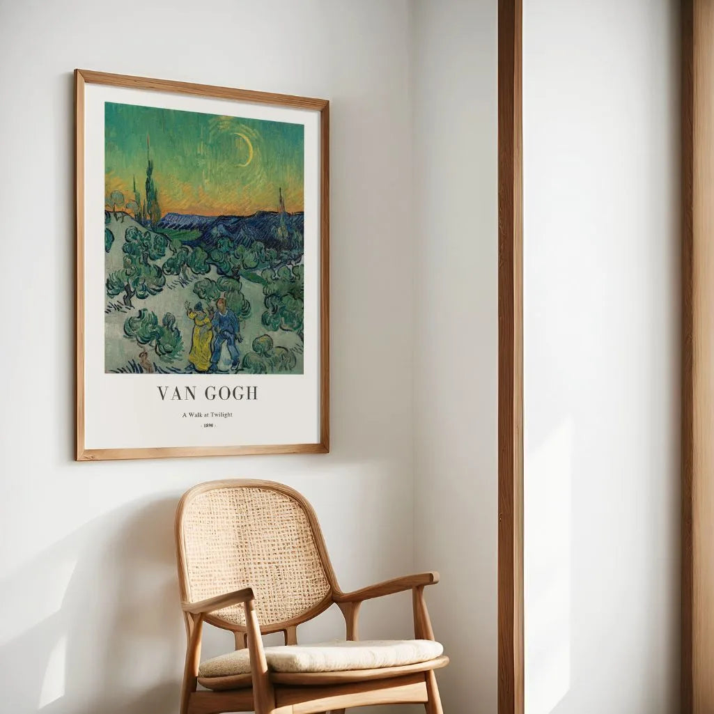 Póster Vincent van Gogh – Paseo al atardecer