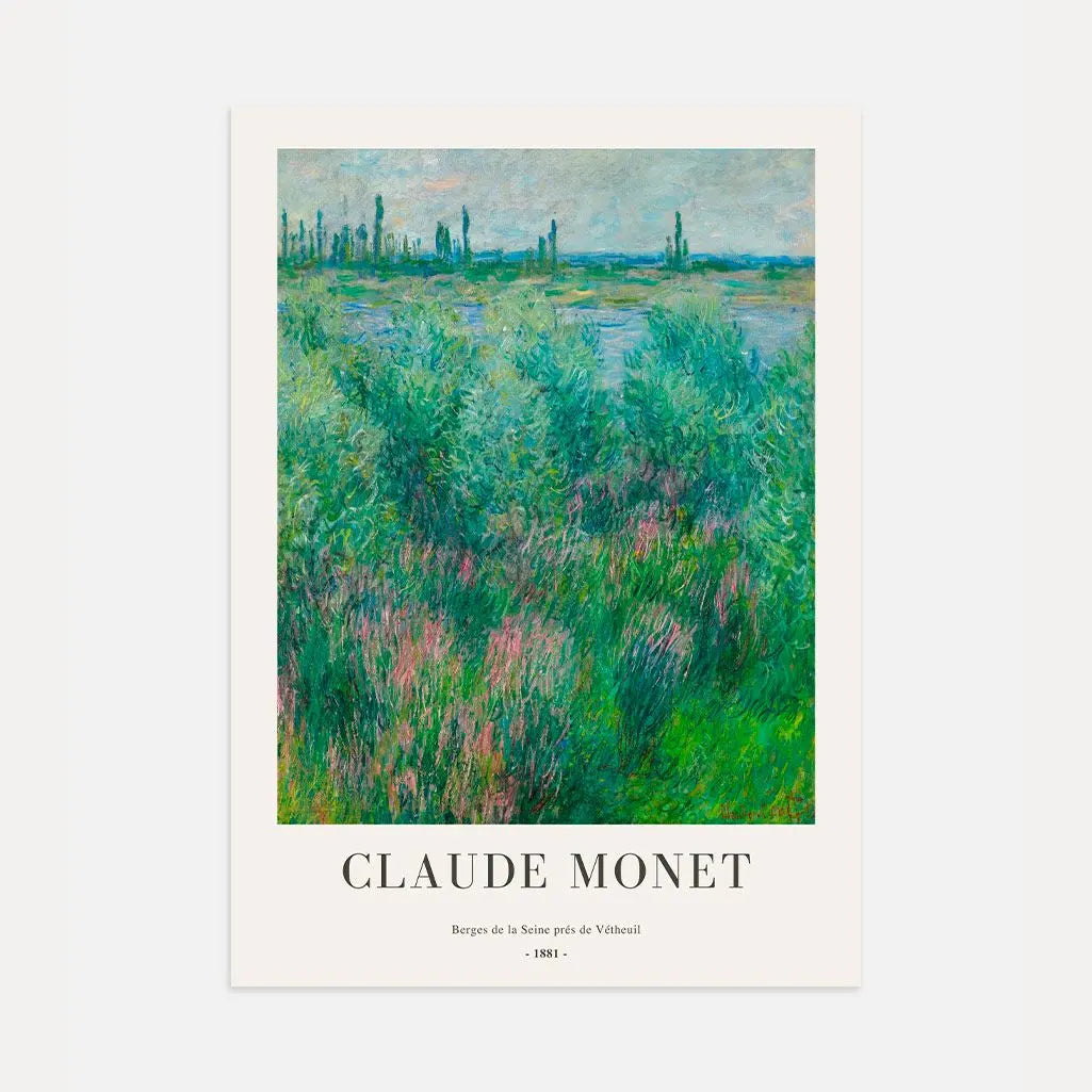 Claude Monet – Orillas del Sena cerca de Vétheuil (1881) Póster