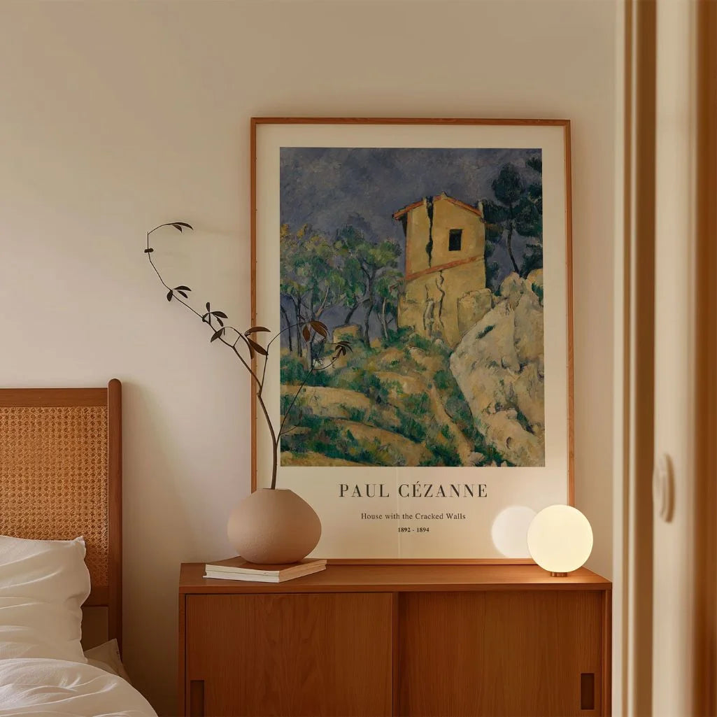 Paul Cézanne – Casa de muros agrietados Póster
