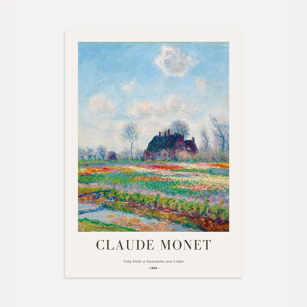 Claude Monet – Campos de tulipanes en Sassenheim (cerca de Leiden) Póster