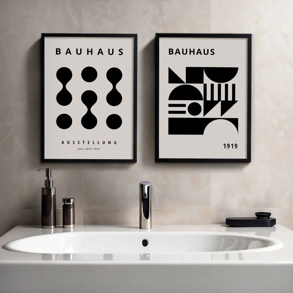 Bauhaus Amarillo Negro – Set de 2 pósteres