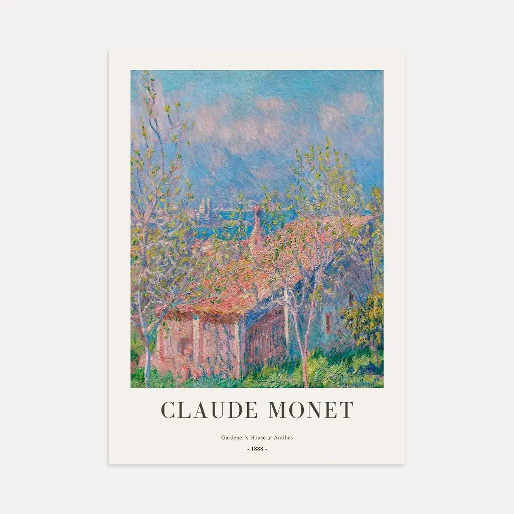 Claude Monet – Casa del jardinero en Antibes (1888) Póster