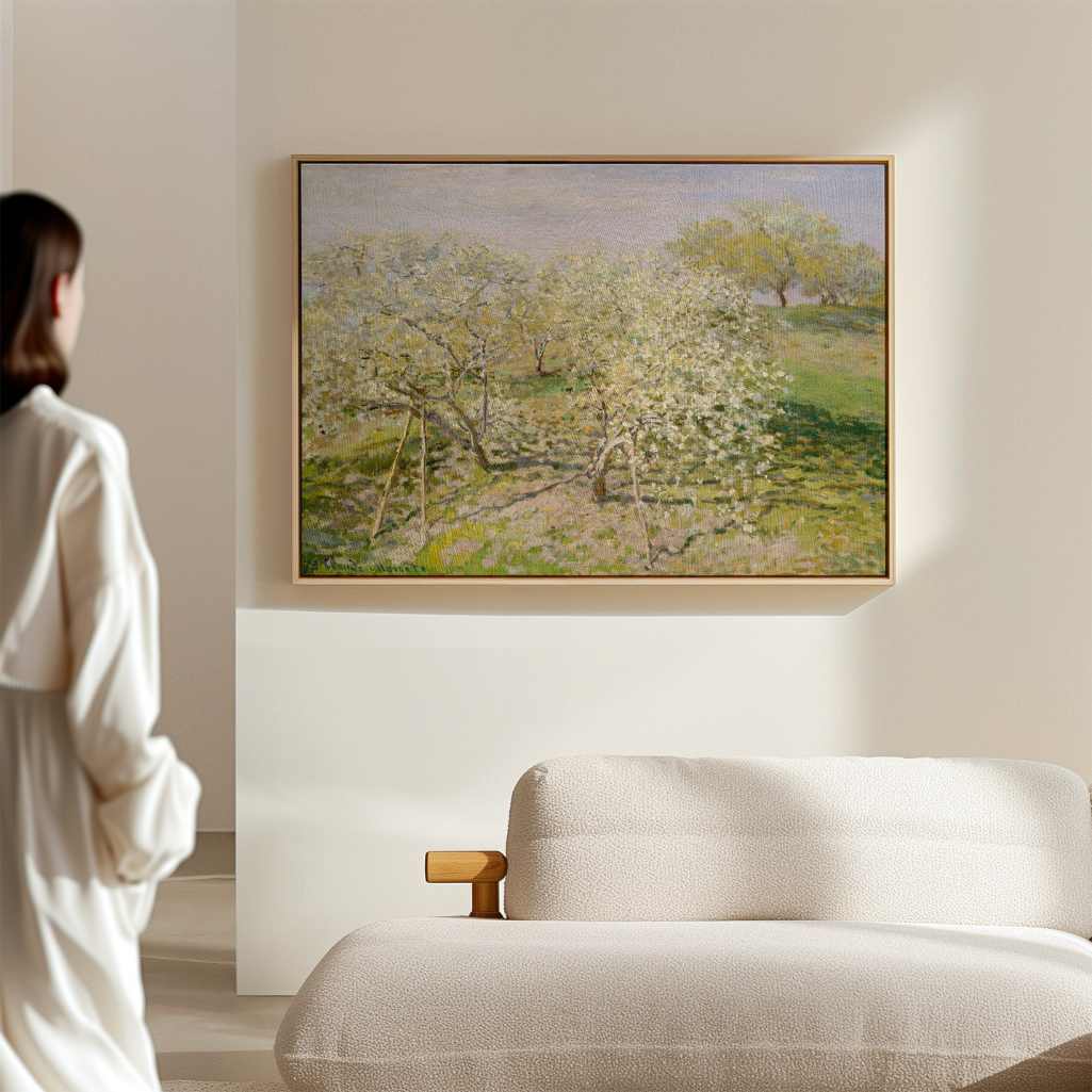 Lienzo enmarcado - Primavera Árboles frutales en flor
