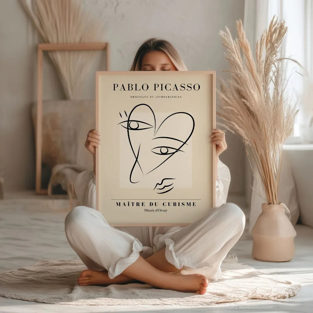 Póster inspirado en Pablo Picasso – Líneas del rostro