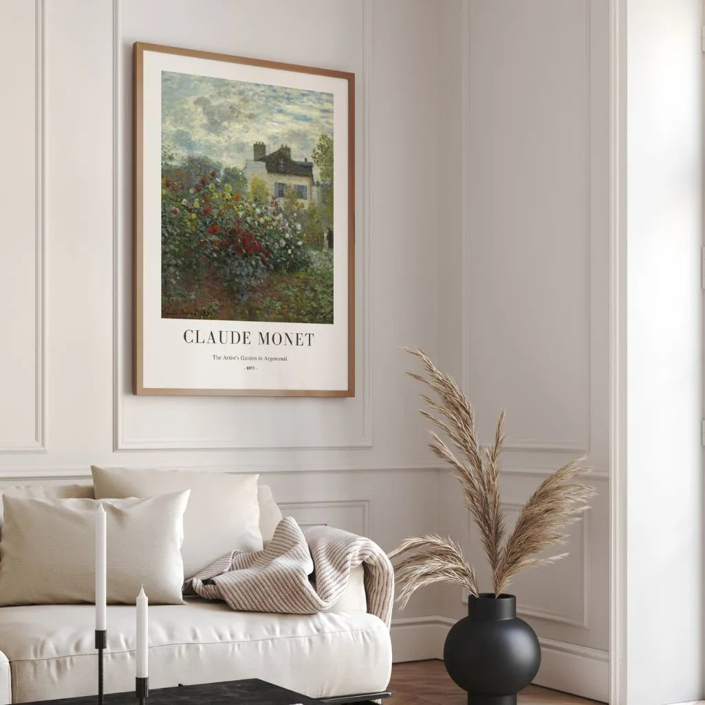 Claude Monet – El Jardín del Artista en Argenteuil Póster