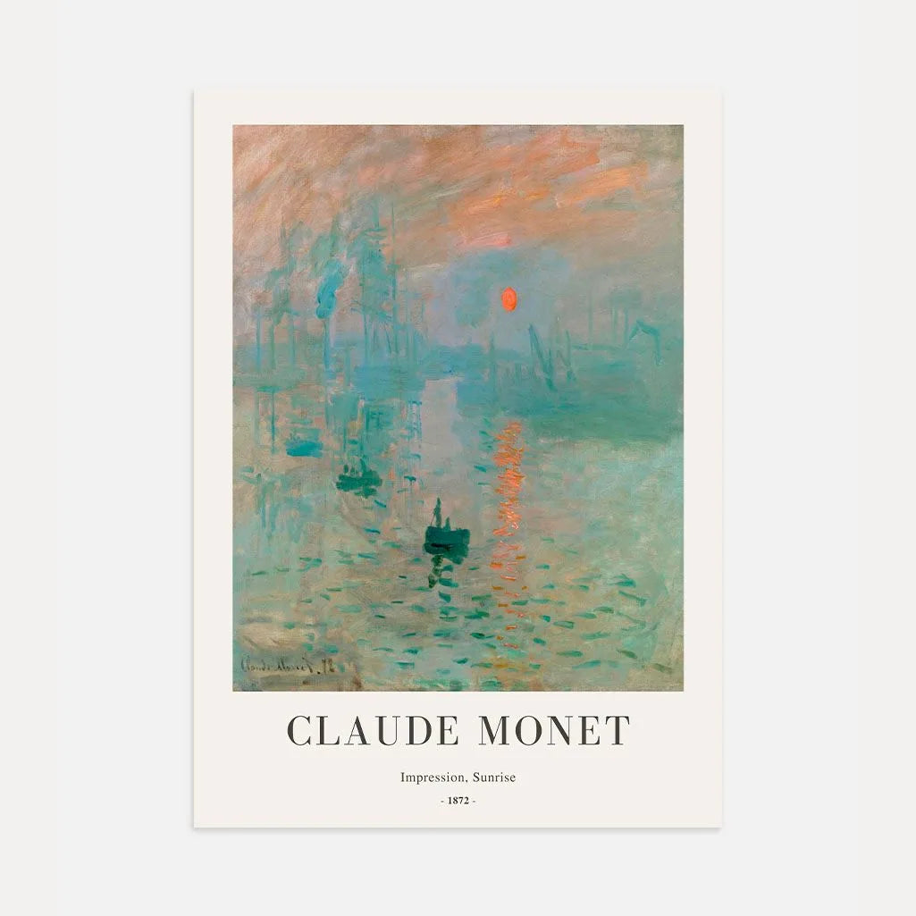 Claude Monet – Impresión, sol naciente Póster