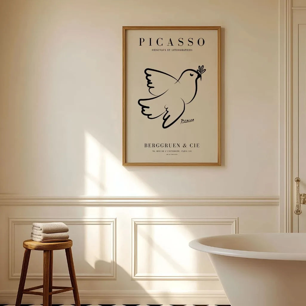 Póster inspirado en Pablo Picasso – Paloma de la esperanza
