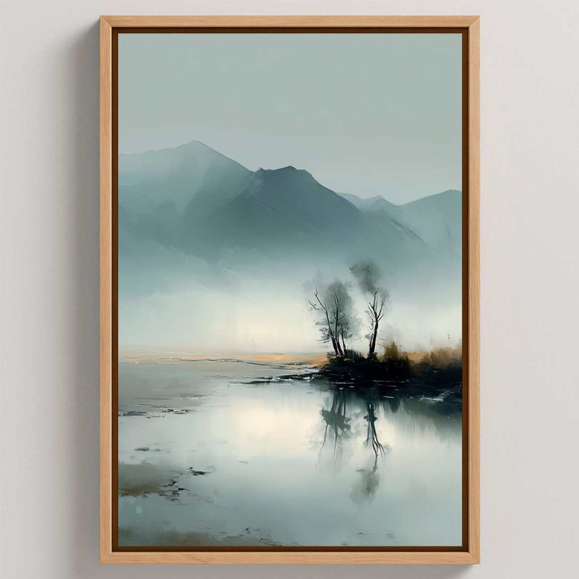Lienzo enmarcado - Lago de montaña