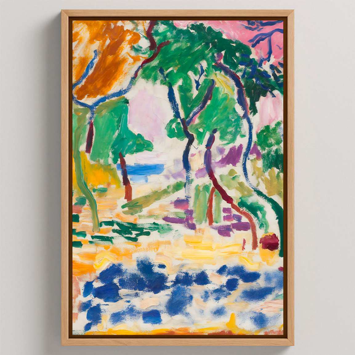 Lienzo enmarcado – Paisaje cerca de Collioure