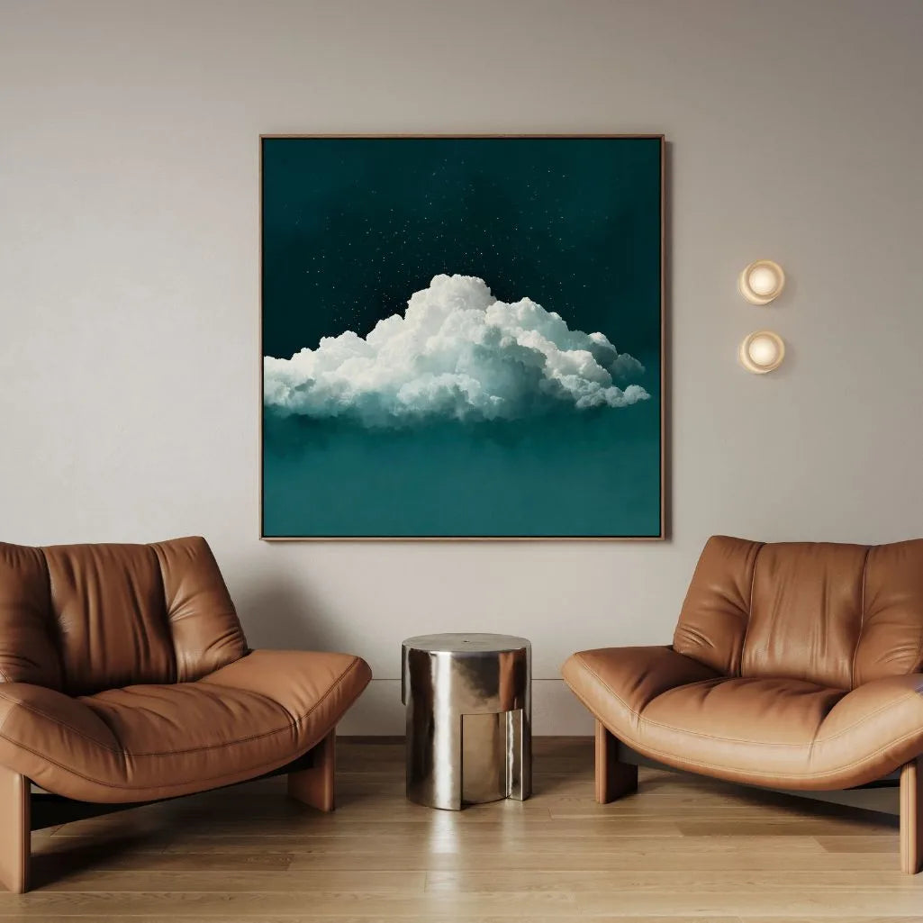 Lienzo enmarcado – Cielo verde