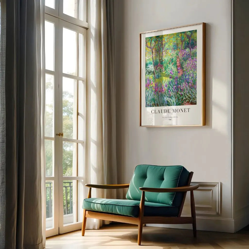 Claude Monet – El Jardín del Artista en Giverny Póster
