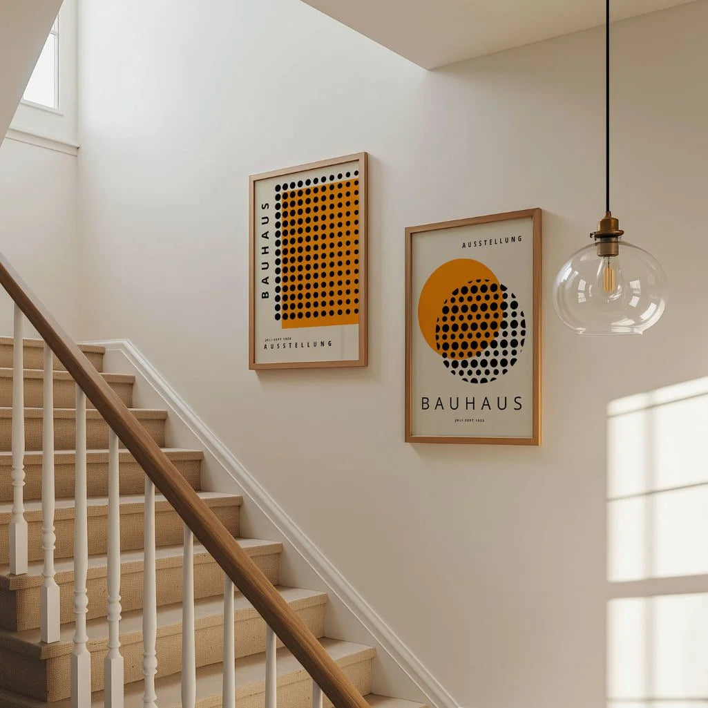 Bauhaus Negro Naranja – Set de 2 pósteres