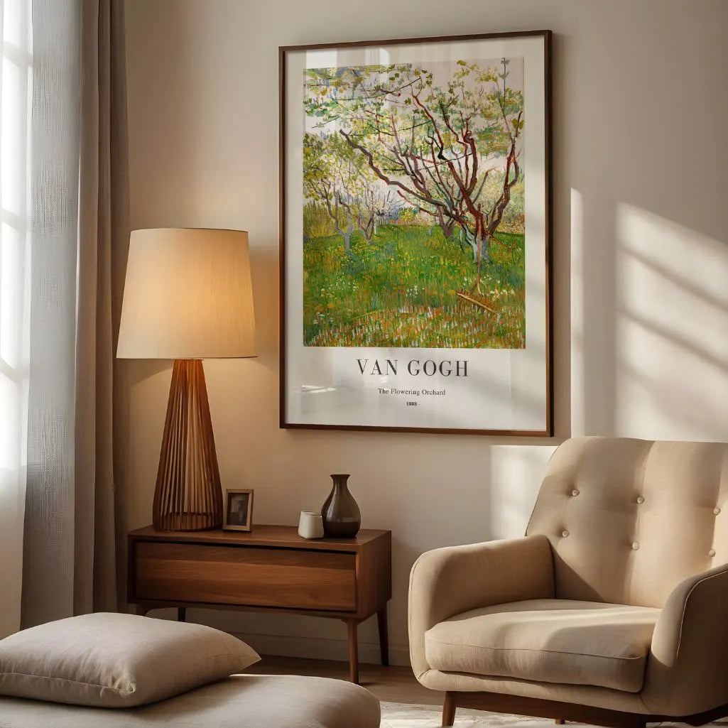 Vincent van Gogh – Huerto en flor Póster