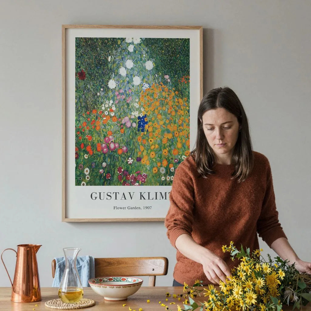 Gustav Klimt Póster – Jardín de flores