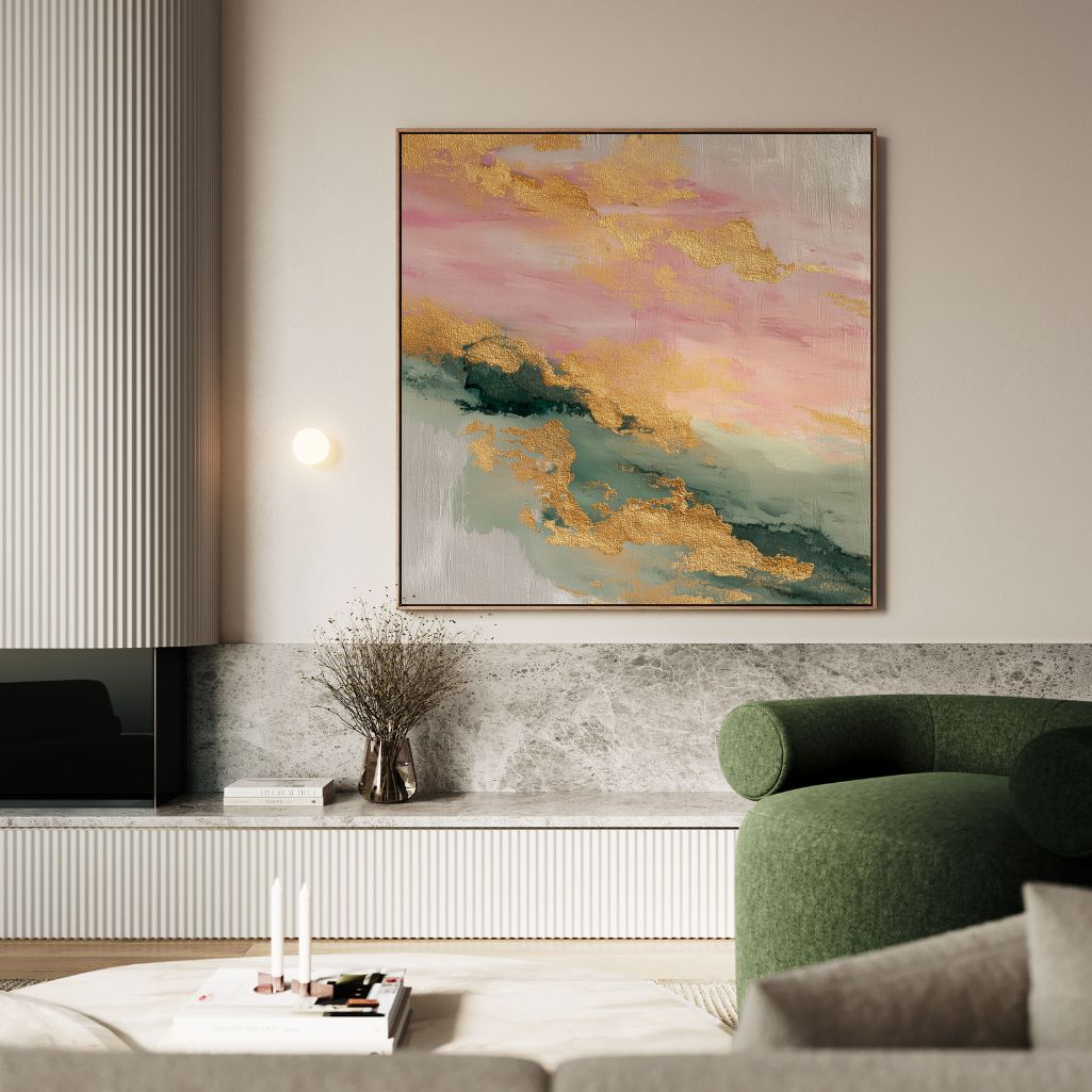 Lienzo enmarcado – Amanecer dorado