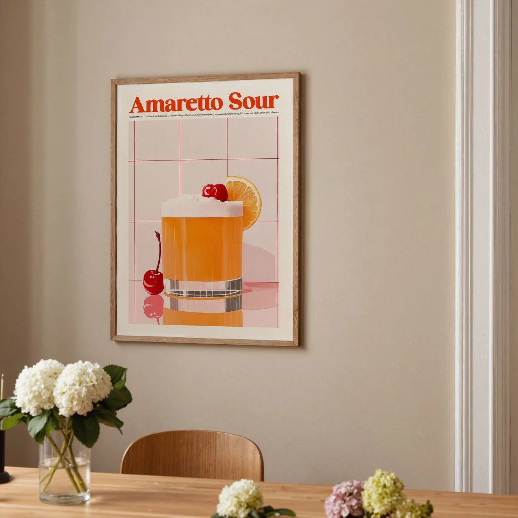 Póster Cóctel Amaretto Sour