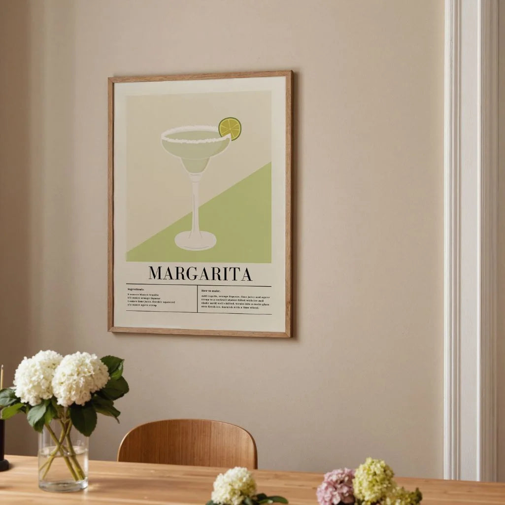 Póster ilustración Cóctel Margarita