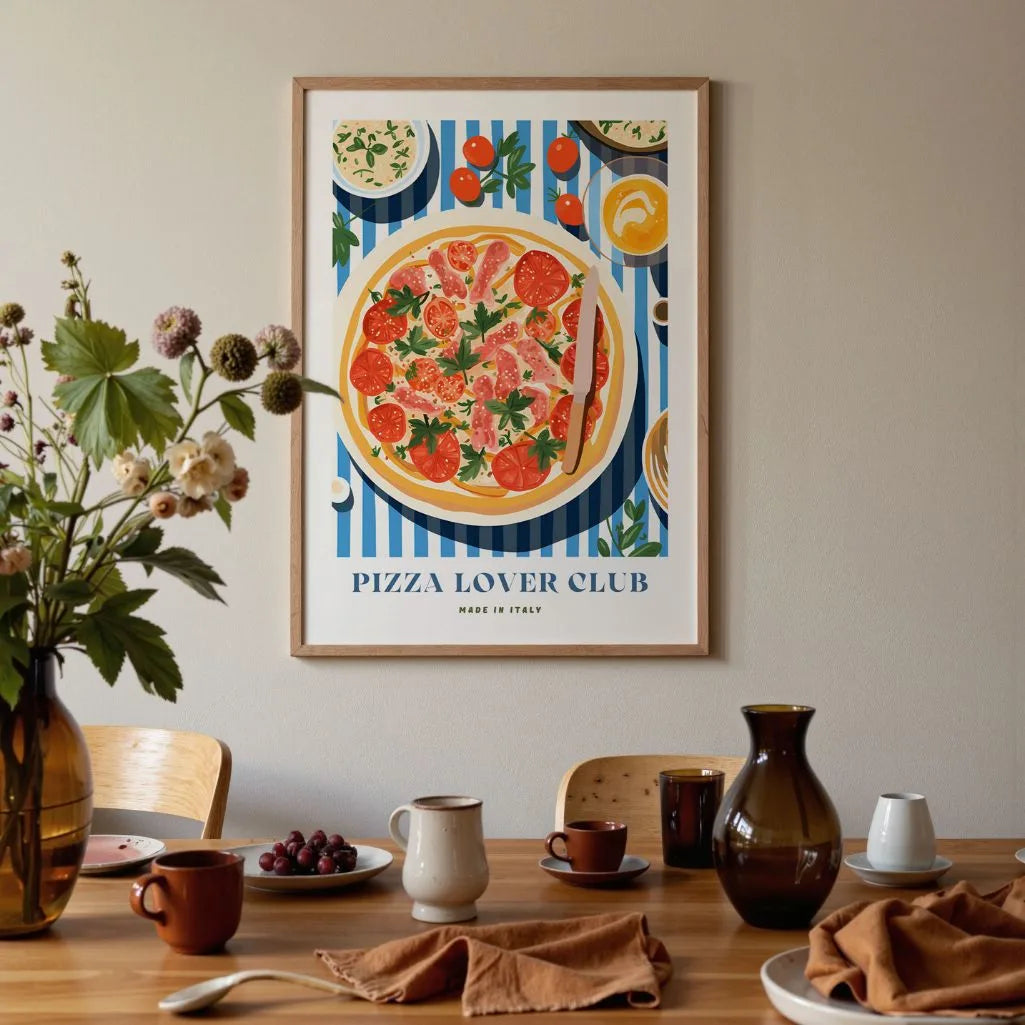 Póster Pizza Con Tomate