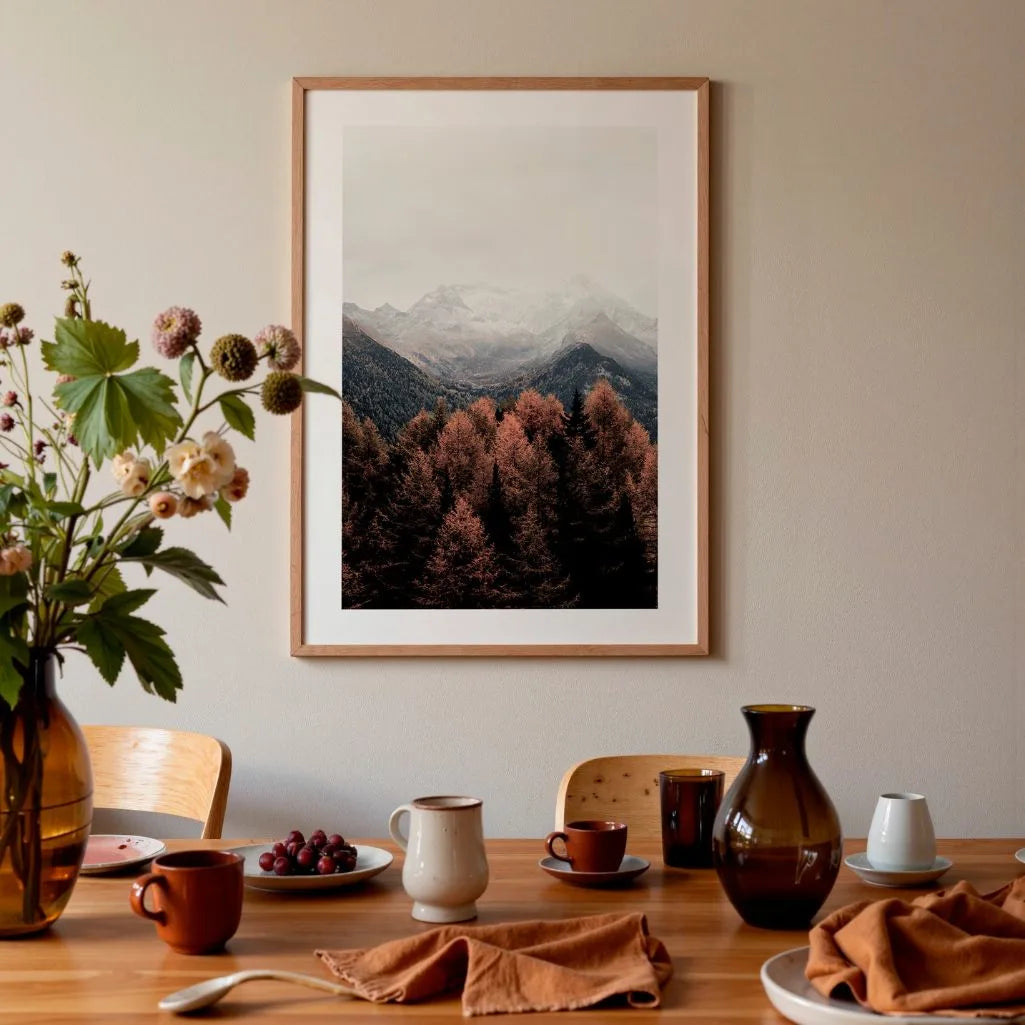 Póster Paisaje de Montaña Otoñal