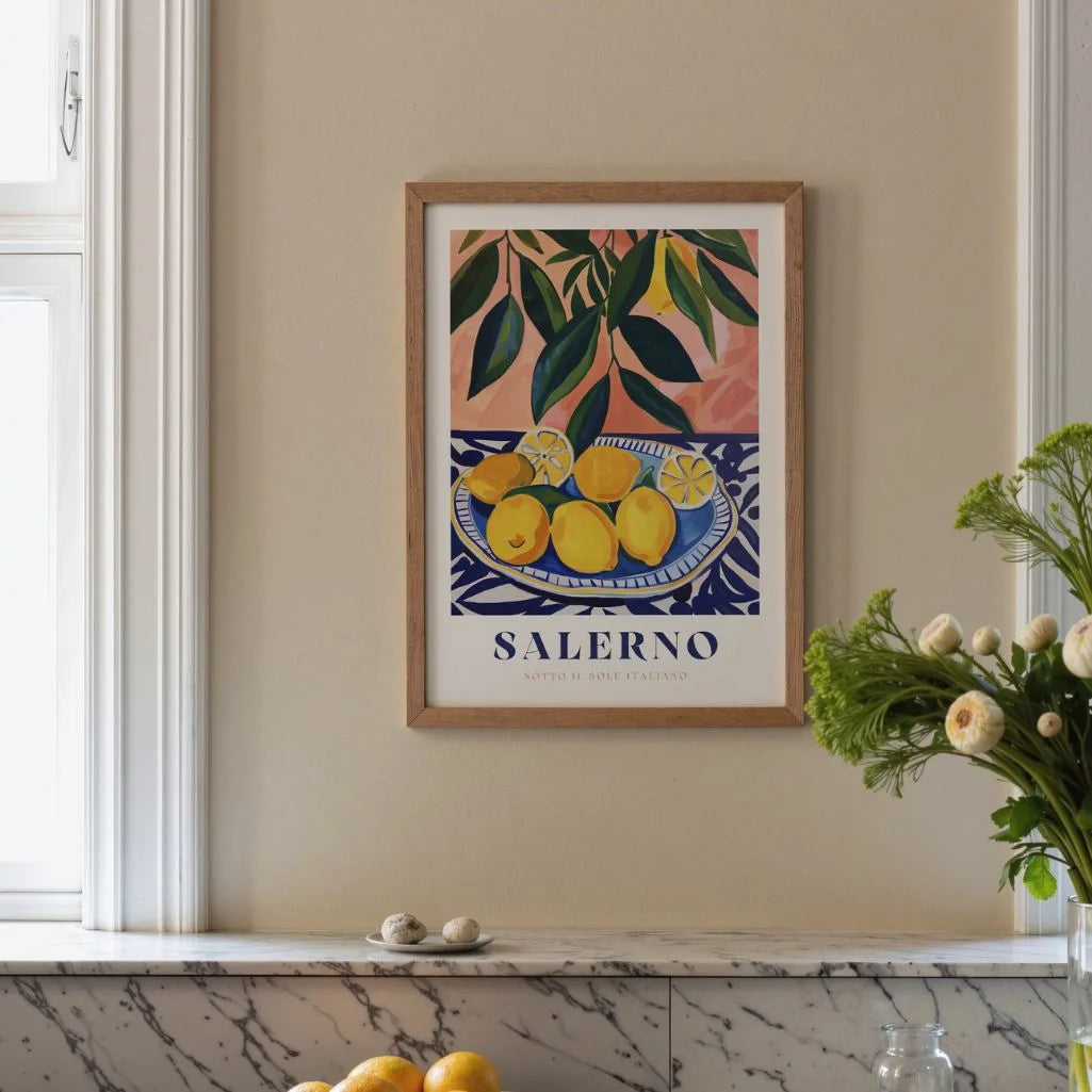 Póster Plato de Limones Salerno