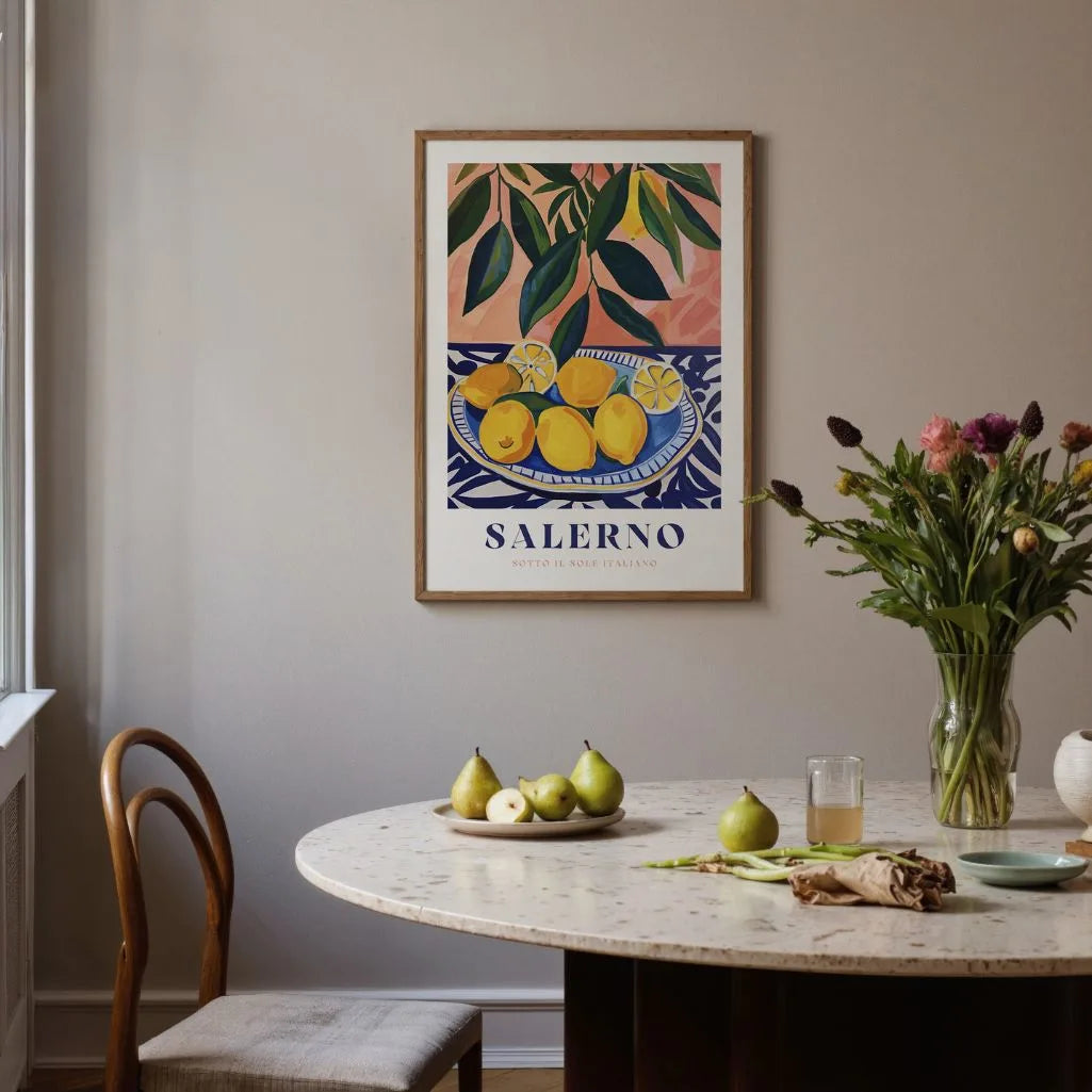 Póster Plato de Limones Salerno
