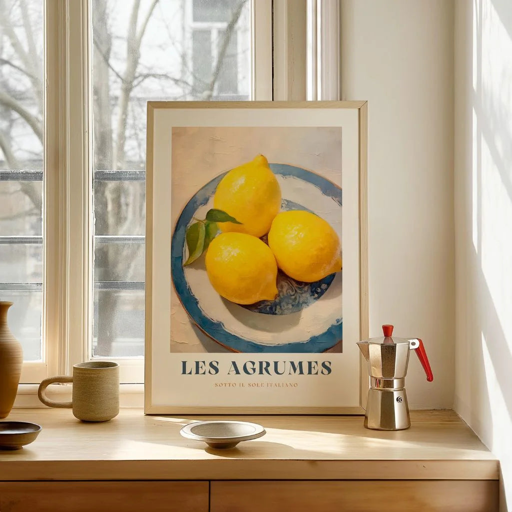 Póster Plato de Limones Les Agrumes