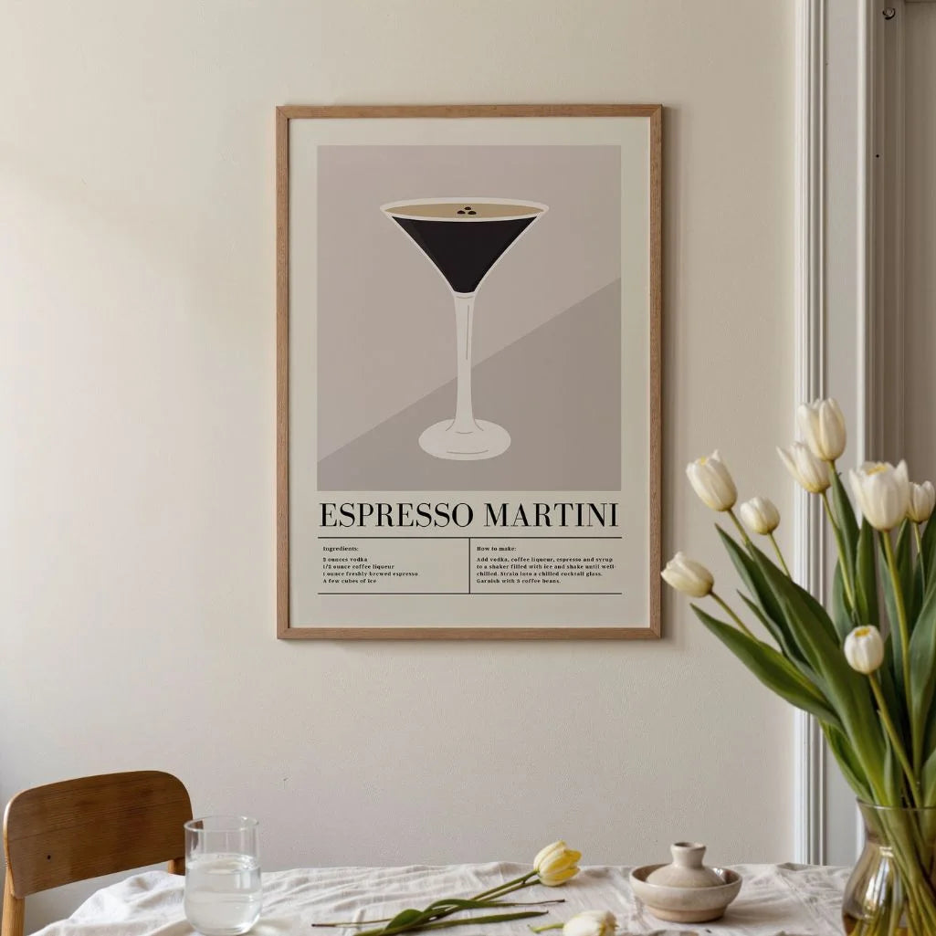 Póster Espresso Martini ilustración
