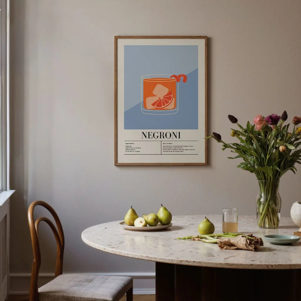 Póster Cóctel Negroni