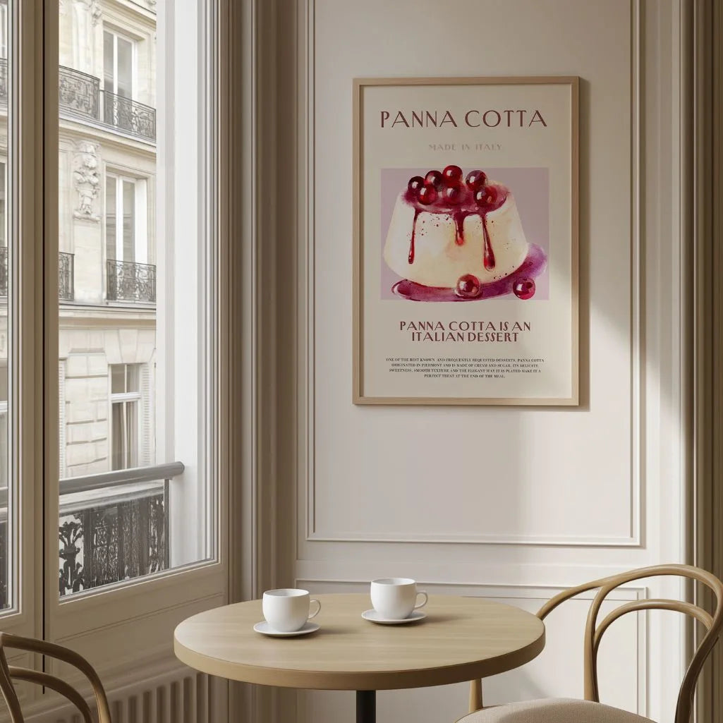 Póster Ilustración Panna Cotta