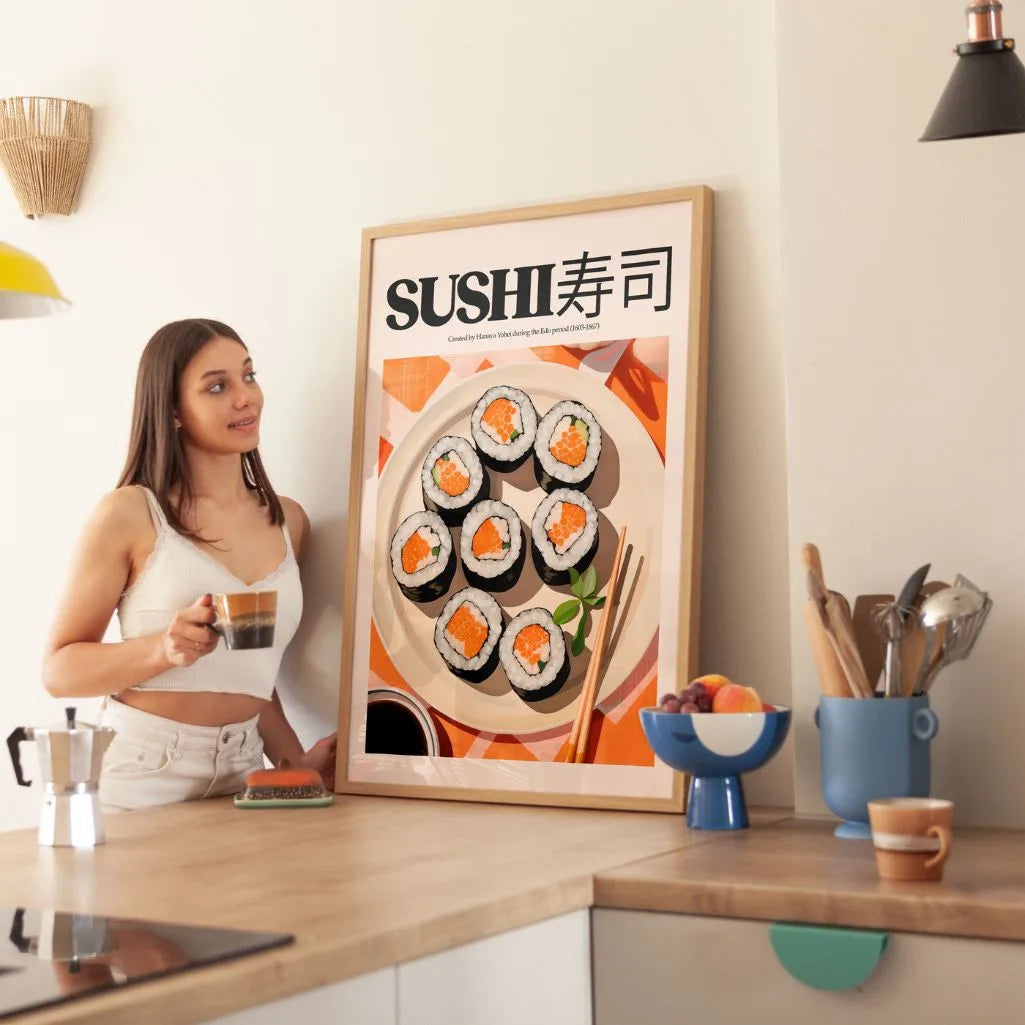 Póster Sushi Ilustración