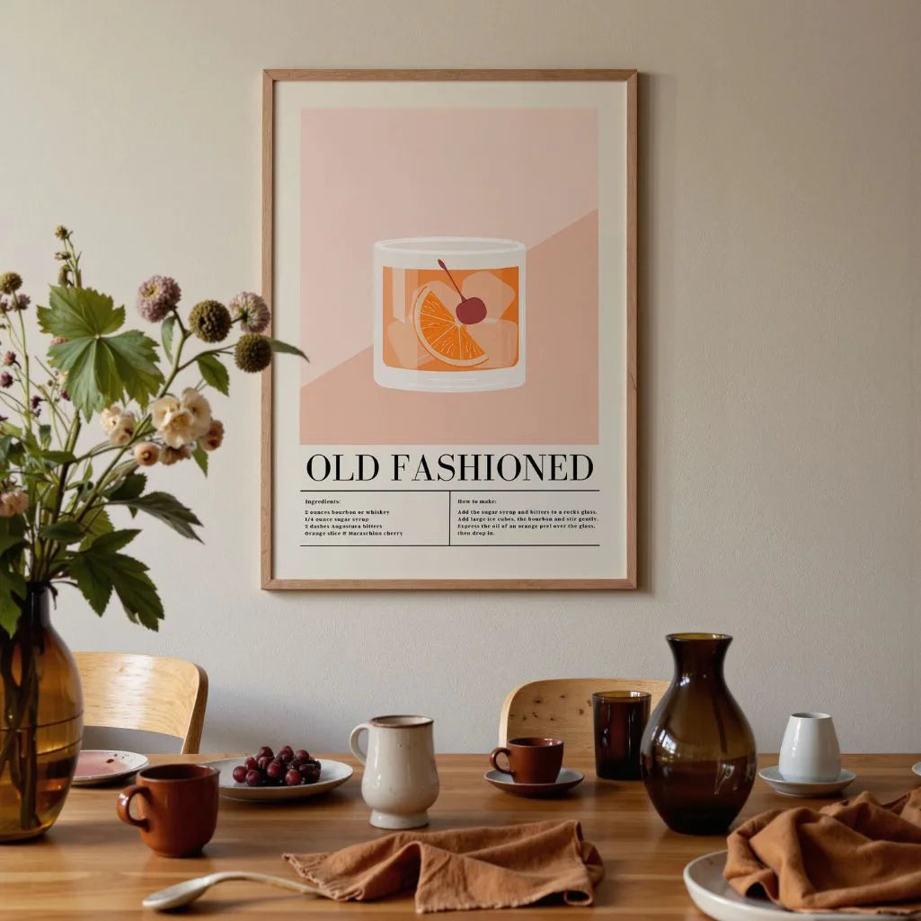 Póster Cóctel Old Fashioned