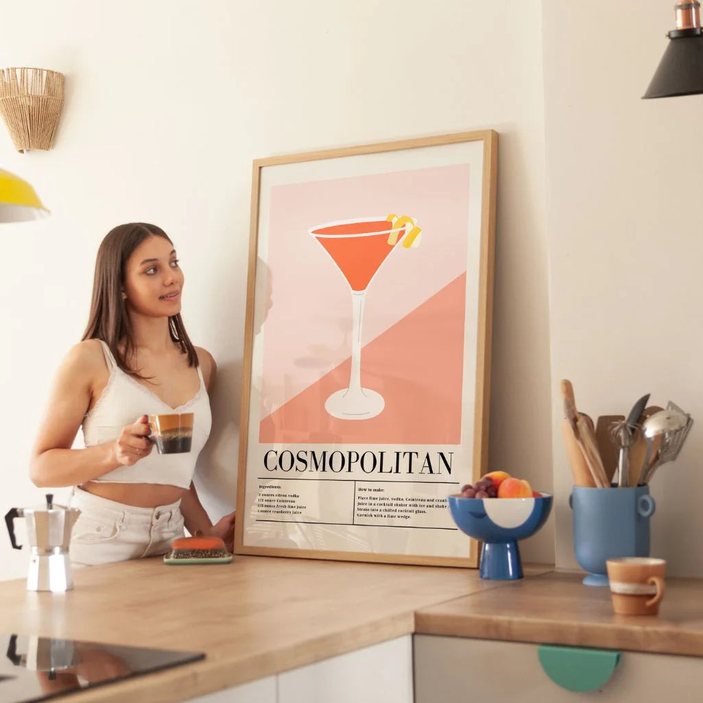 Póster Cóctel Cosmopolitan