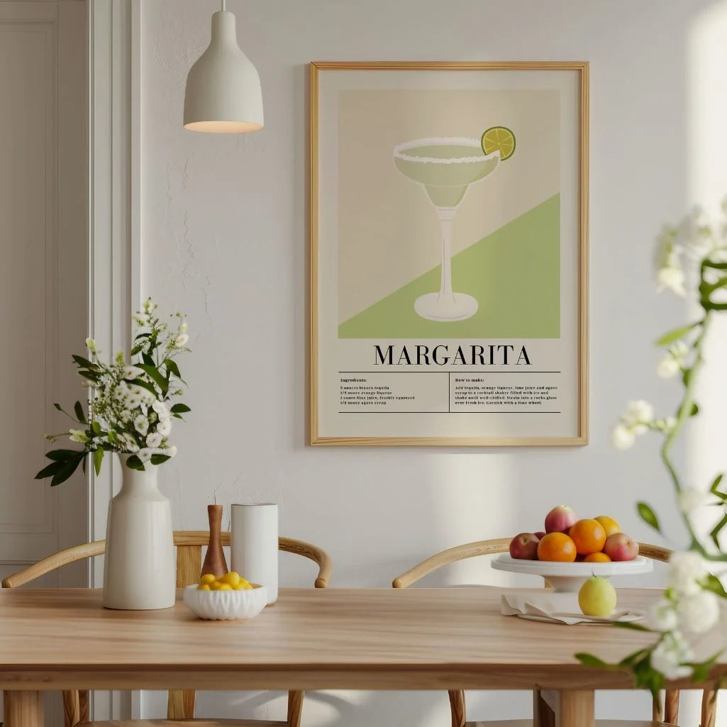 Póster ilustración Cóctel Margarita