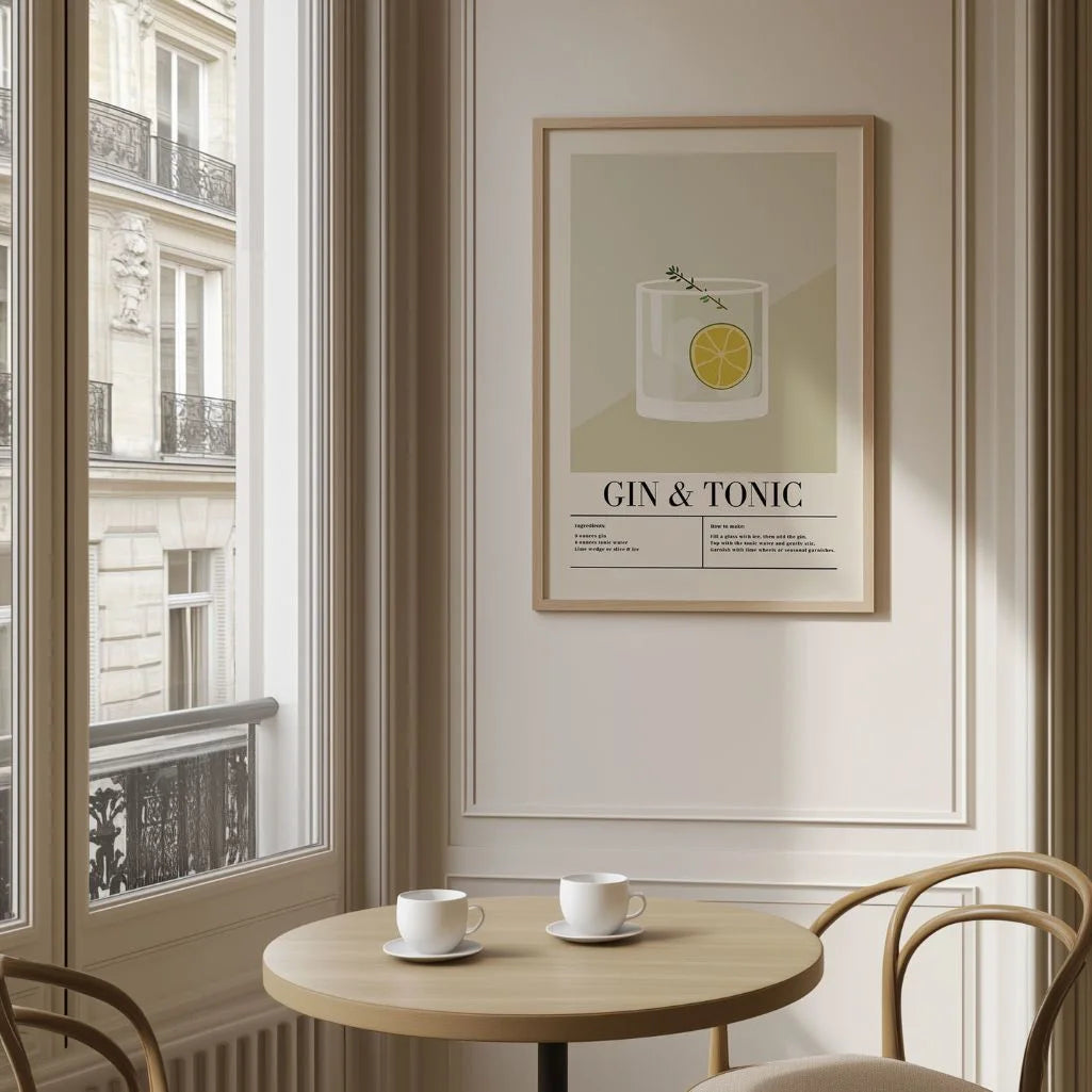 Póster Gin Tonic ilustración