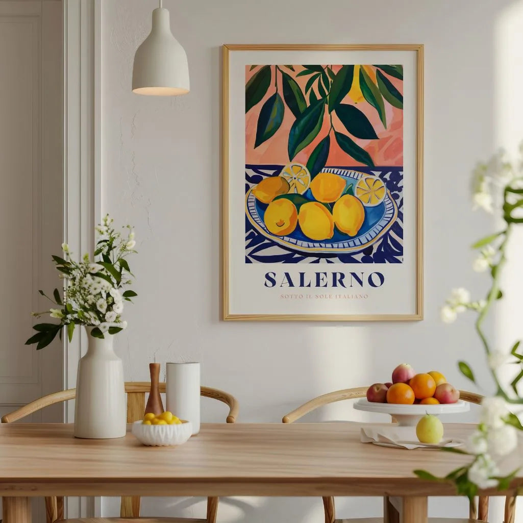 Póster Plato de Limones Salerno