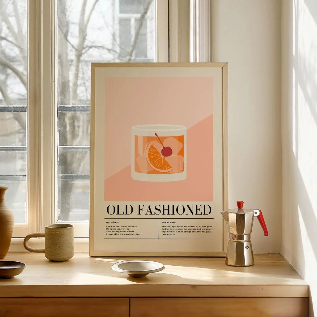 Póster Cóctel Old Fashioned