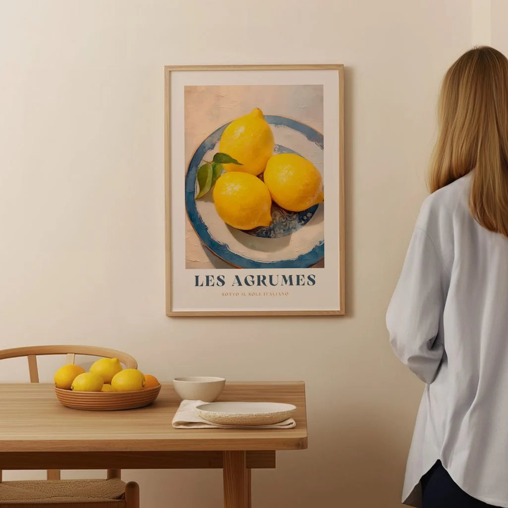 Póster Plato de Limones Les Agrumes