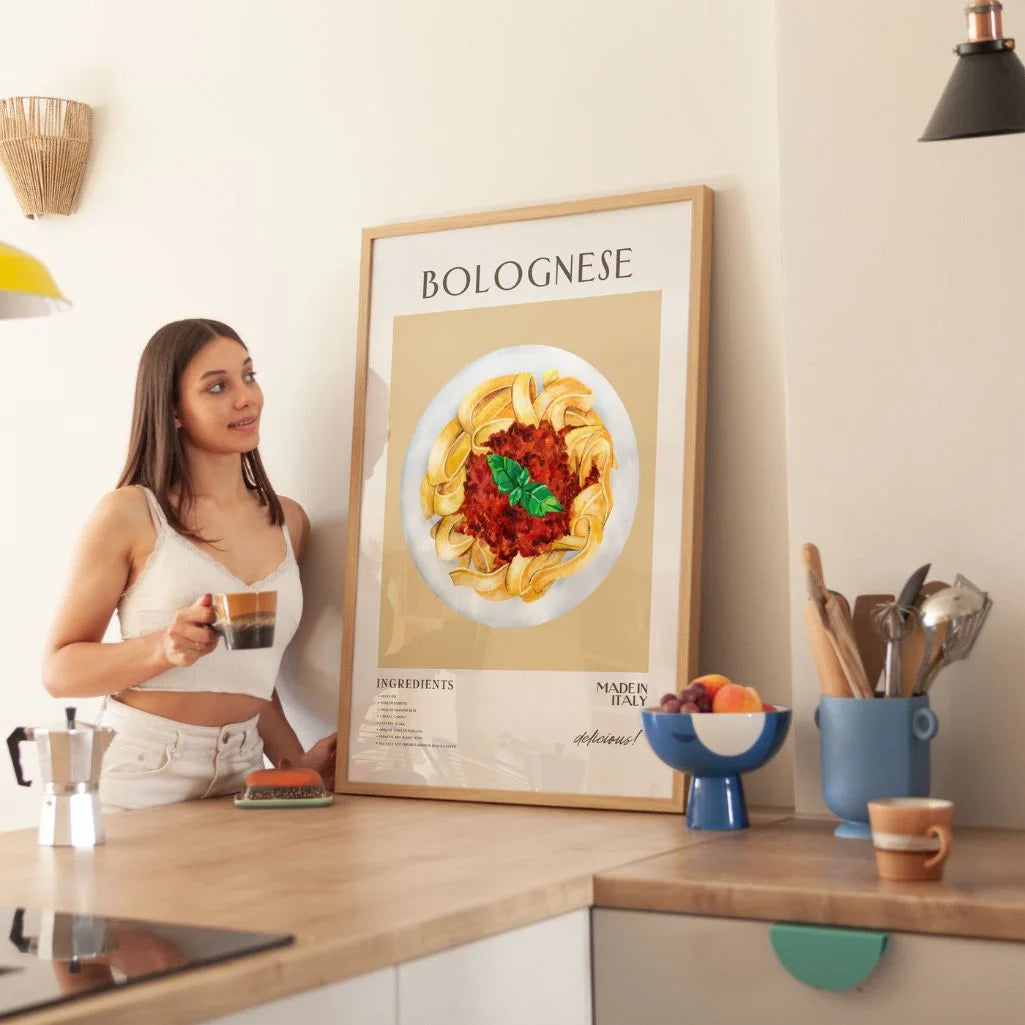Póster Tagliatelle Boloñesa