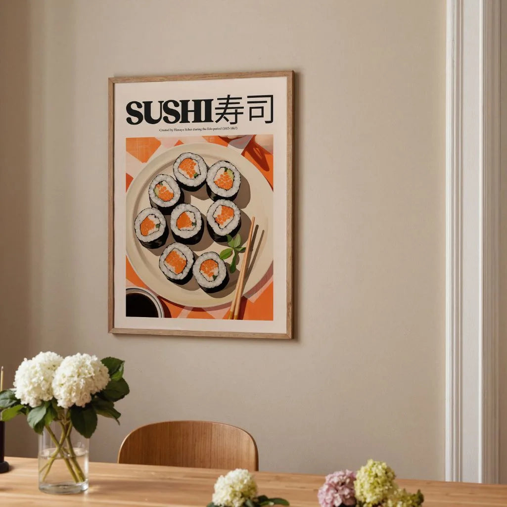 Póster Sushi Ilustración