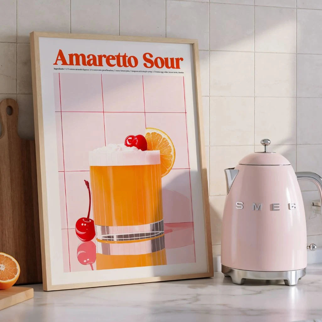 Póster Cóctel Amaretto Sour