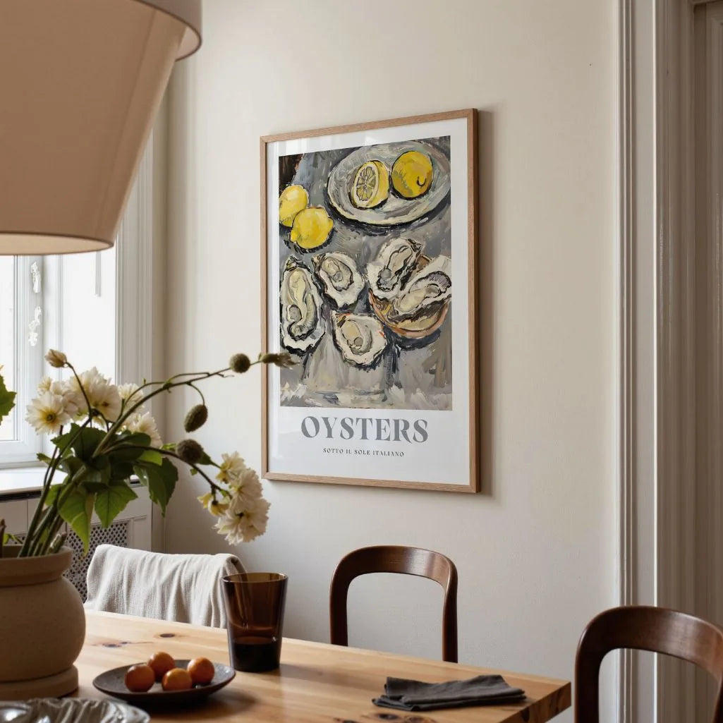 Póster Ostras-Limones Clásico