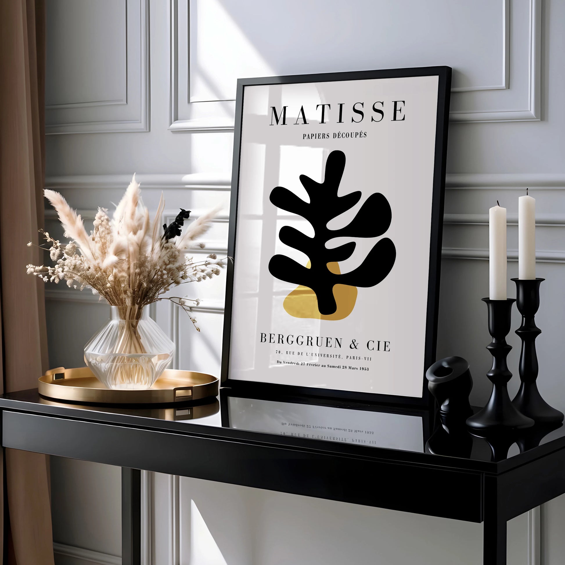 Póster Matisse Motivo Negro Y Oro