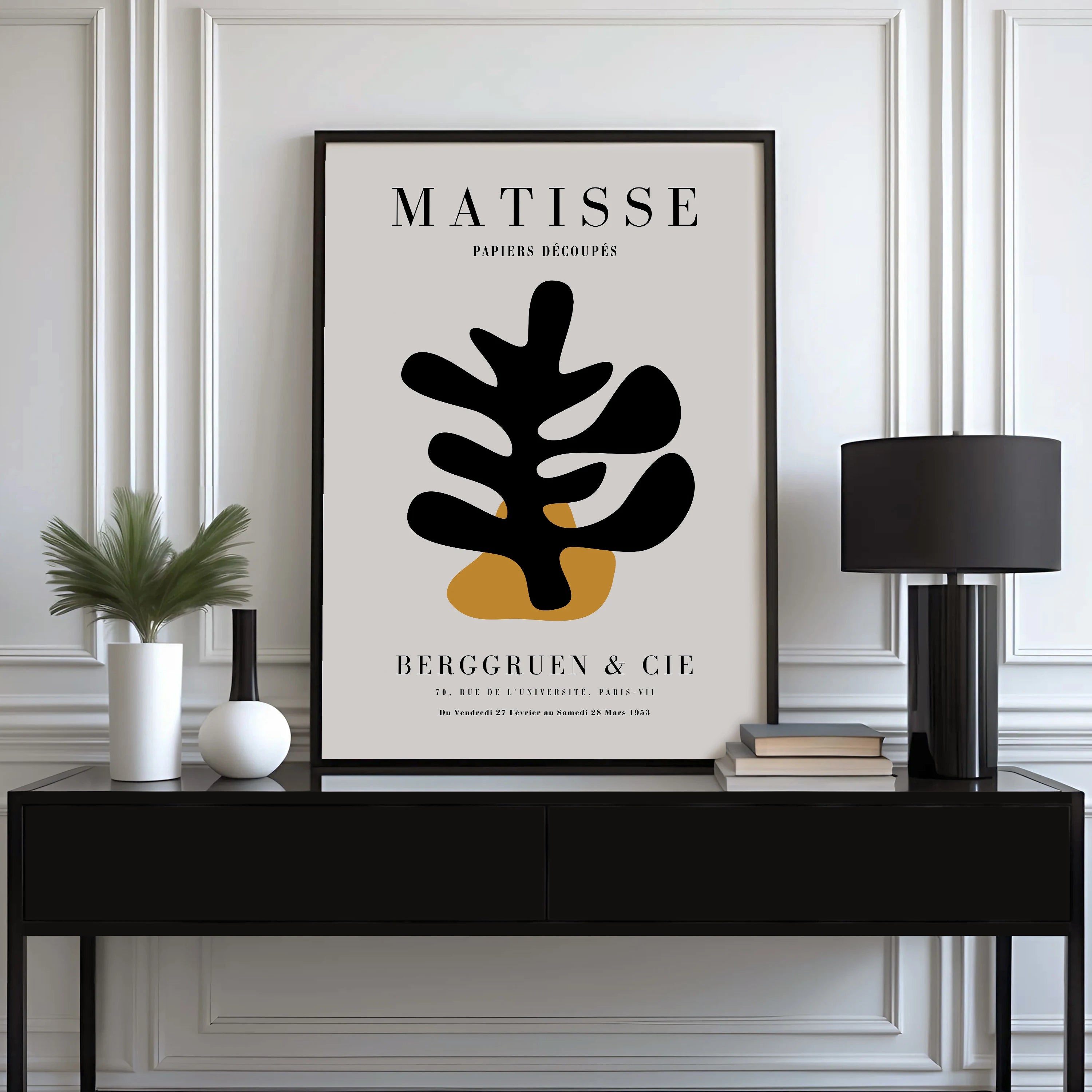 Póster Matisse Motivo Negro Y Oro