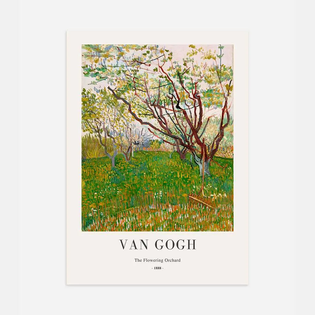 Vincent van Gogh – Huerto en flor Póster