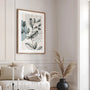 abstract leaves line art poster bedroom minimalist design
