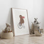 bear bicycle poster kids gallery wall