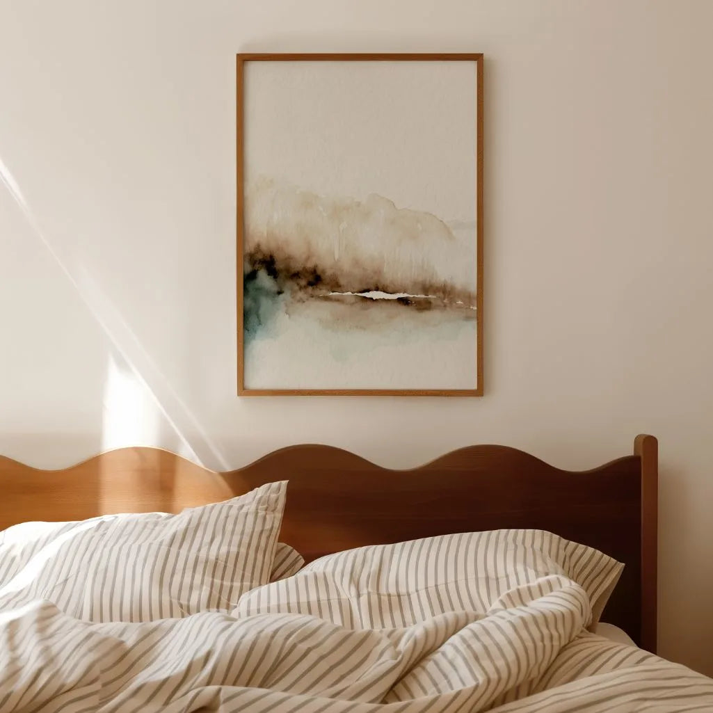 beige abstract poster living room neutral wall decor