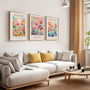 bright floral posters vibrant wall decor