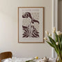 brown botanical poster bedroom calm neutral wall art
