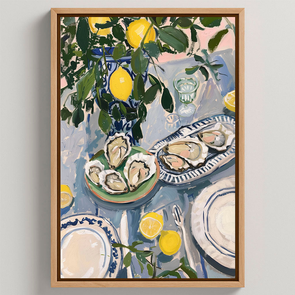 Lienzo enmarcado – Mesa de verano